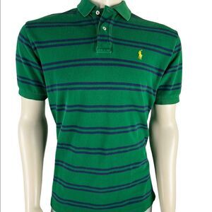 Polo by Ralph Lauren S/S Classic in Kelly Green w/Navy Horizontal Stripes Sz L